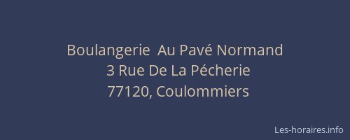 Boulangerie  Au Pavé Normand