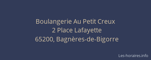 Boulangerie Au Petit Creux