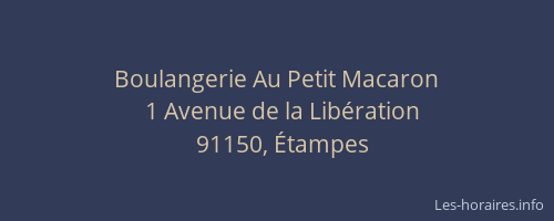 Boulangerie Au Petit Macaron