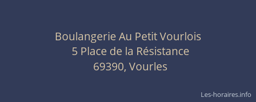 Boulangerie Au Petit Vourlois
