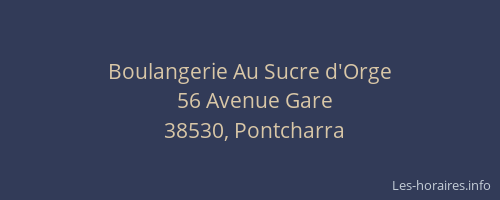 Boulangerie Au Sucre d'Orge