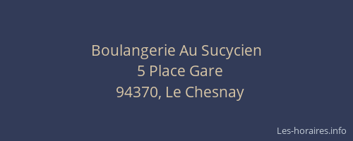 Boulangerie Au Sucycien