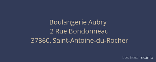 Boulangerie Aubry
