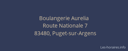 Boulangerie Aurelia