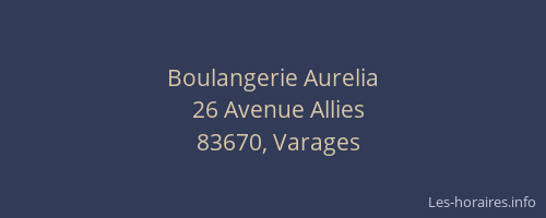 Boulangerie Aurelia