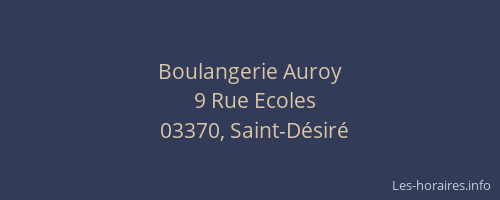 Boulangerie Auroy