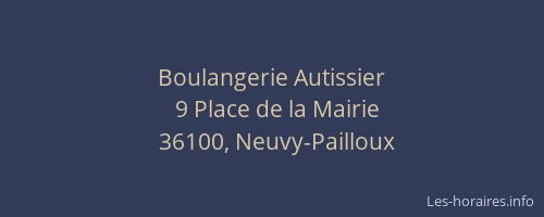 Boulangerie Autissier