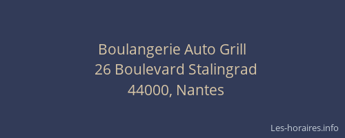 Boulangerie Auto Grill