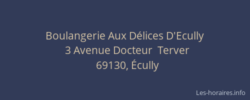 Boulangerie Aux Délices D'Ecully