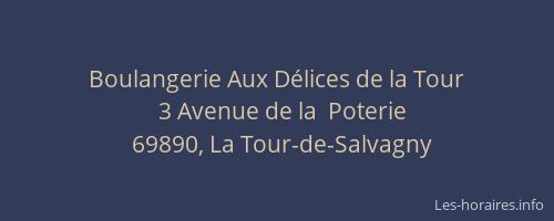 Boulangerie Aux Délices de la Tour