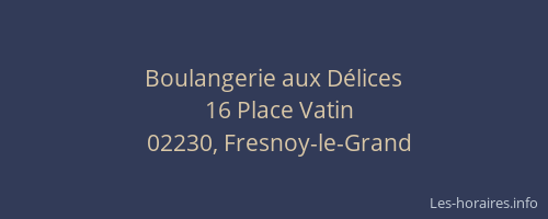 Boulangerie aux Délices