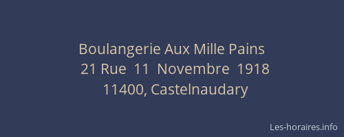 Boulangerie Aux Mille Pains