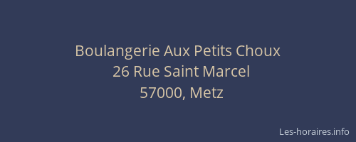 Boulangerie Aux Petits Choux