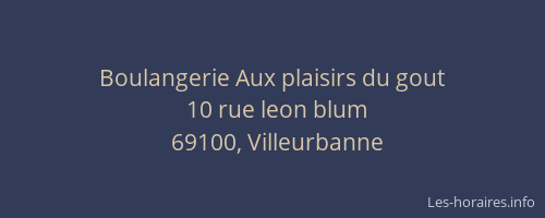 Boulangerie Aux plaisirs du gout