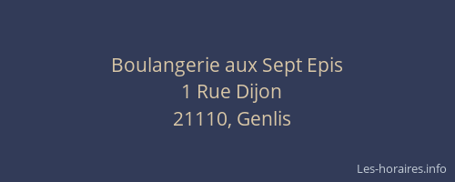 Boulangerie aux Sept Epis