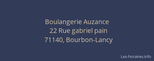 Boulangerie Auzance