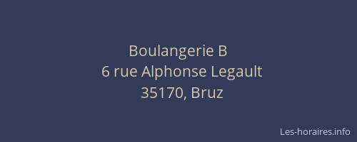 Boulangerie B
