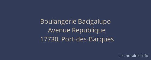 Boulangerie Bacigalupo