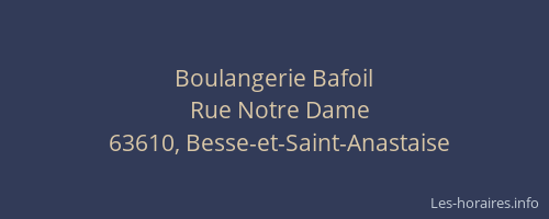 Boulangerie Bafoil