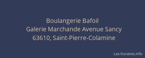 Boulangerie Bafoil