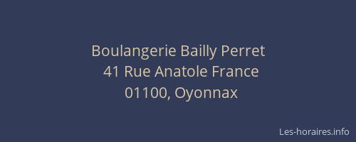 Boulangerie Bailly Perret