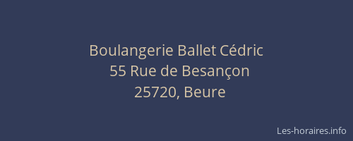 Boulangerie Ballet C&eacute;dric