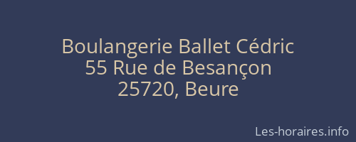Boulangerie Ballet Cédric