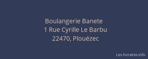 Boulangerie Banete