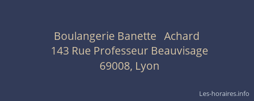Boulangerie Banette   Achard