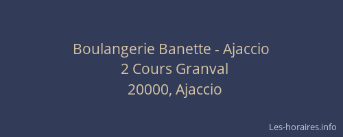 Boulangerie Banette - Ajaccio