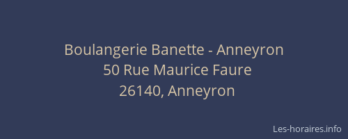 Boulangerie Banette - Anneyron