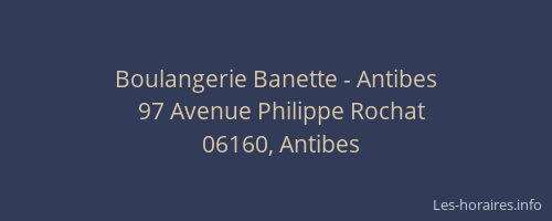 Boulangerie Banette - Antibes