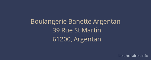 Boulangerie Banette Argentan