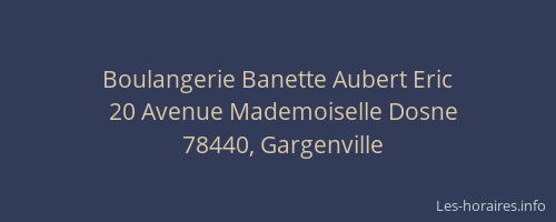 Boulangerie Banette Aubert Eric