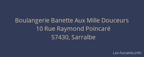 Boulangerie Banette Aux Mille Douceurs