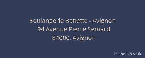 Boulangerie Banette - Avignon