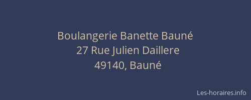Boulangerie Banette Bauné