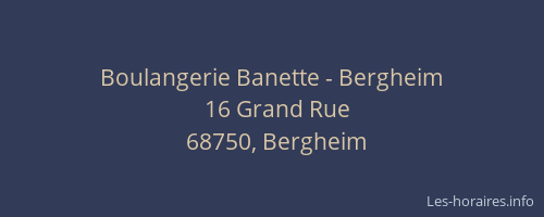 Boulangerie Banette - Bergheim