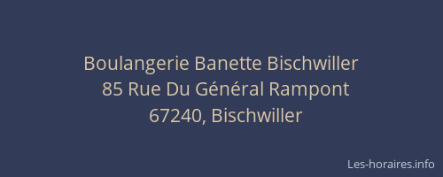 Boulangerie Banette Bischwiller