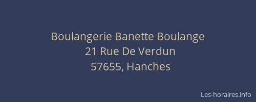 Boulangerie Banette Boulange