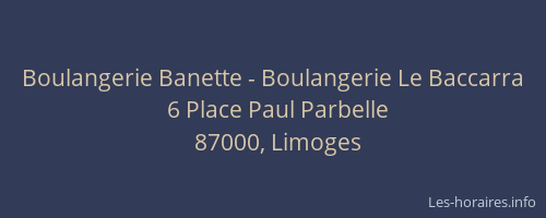Boulangerie Banette - Boulangerie Le Baccarra