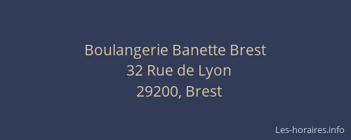 Boulangerie Banette Brest