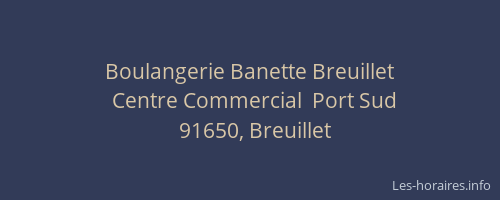 Boulangerie Banette Breuillet