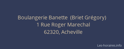 Boulangerie Banette  (Briet Gr&eacute;gory)
