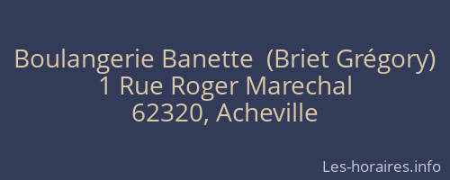 Boulangerie Banette  (Briet Grégory)