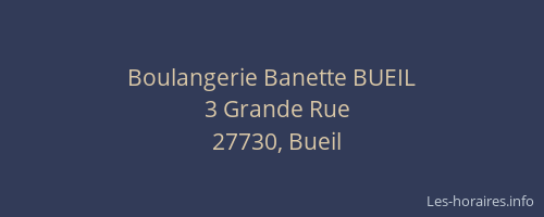 Boulangerie Banette BUEIL