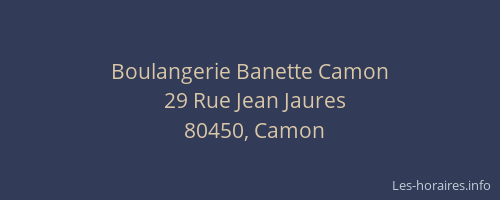 Boulangerie Banette Camon