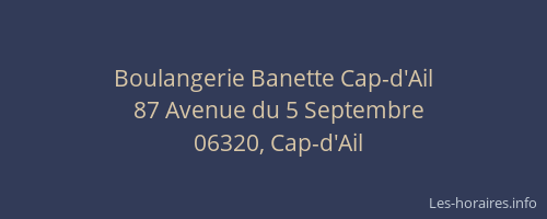 Boulangerie Banette Cap-d'Ail
