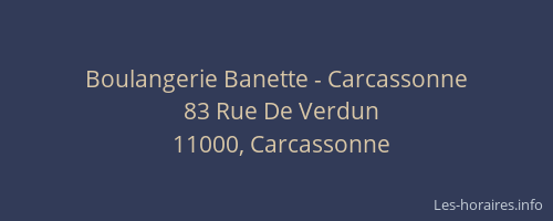 Boulangerie Banette - Carcassonne