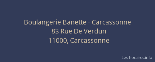 Boulangerie Banette - Carcassonne
